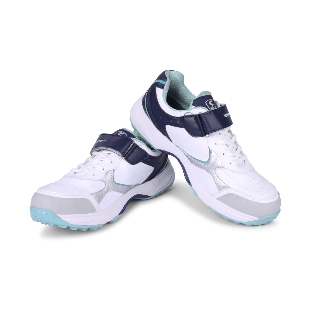 SG ARMOUR STUD Cricket Shoes in White/Navy/Teal – Your Ultimate Cricket Companion