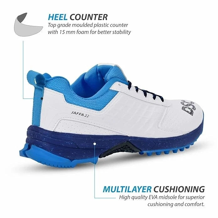 Jaffa 22 Cricket Shoes (White / Navy)